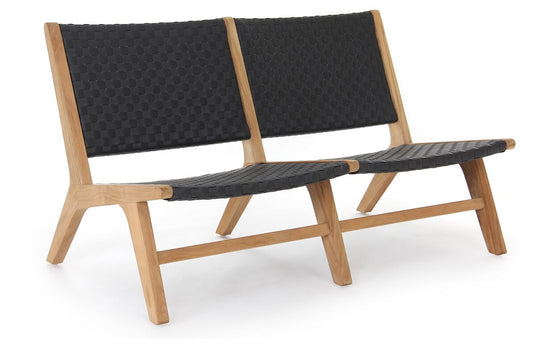 Hagen Loveseat, teak frame/All-weather leather
