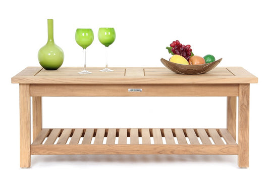 Carlisle Rectangular Coffee Table (47x24") with shelf
