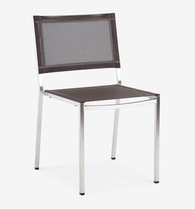 Firenze Side chair, Stainless and Batyline Sling
