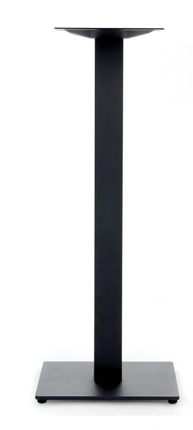 Santorini Bar Table base ONLY - Sq Base (For Round/Square), Powdercoated Black steel/Alum. (Suitable for 32"/39" Sq, 43" Rnd)