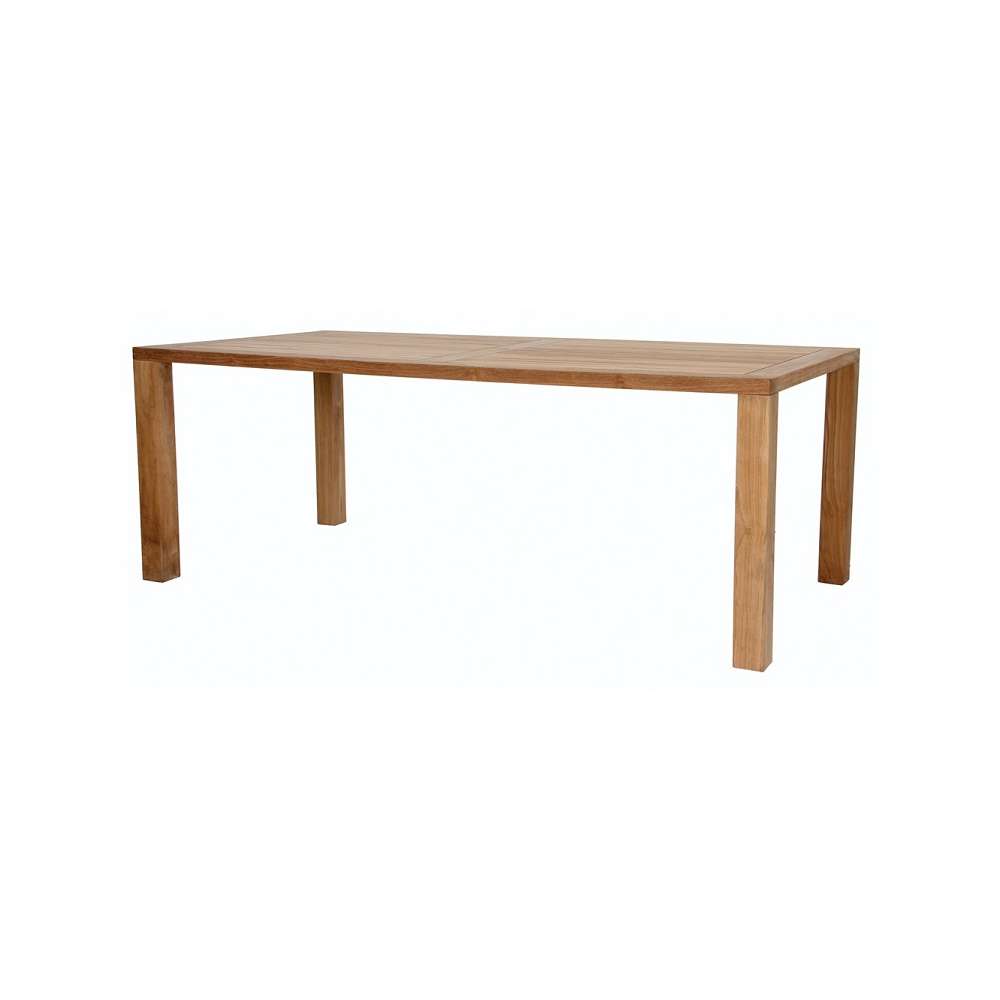 Bendigo Rectangular Dining Table, 39"x79", with Parasol Hole and Teak