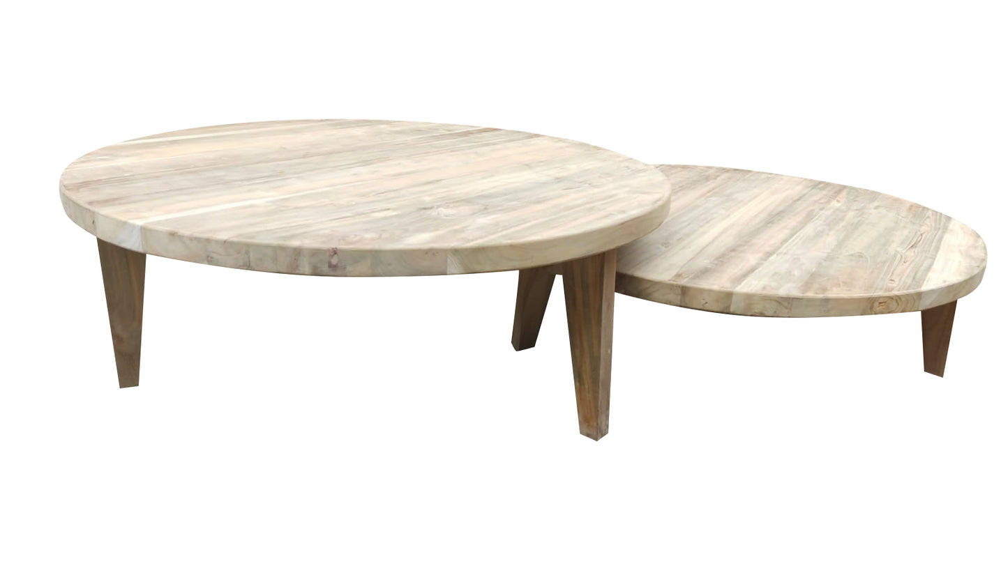 Round teak coffee table options